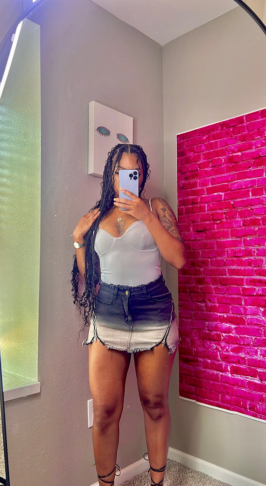 Midnight Zip Up Skirt